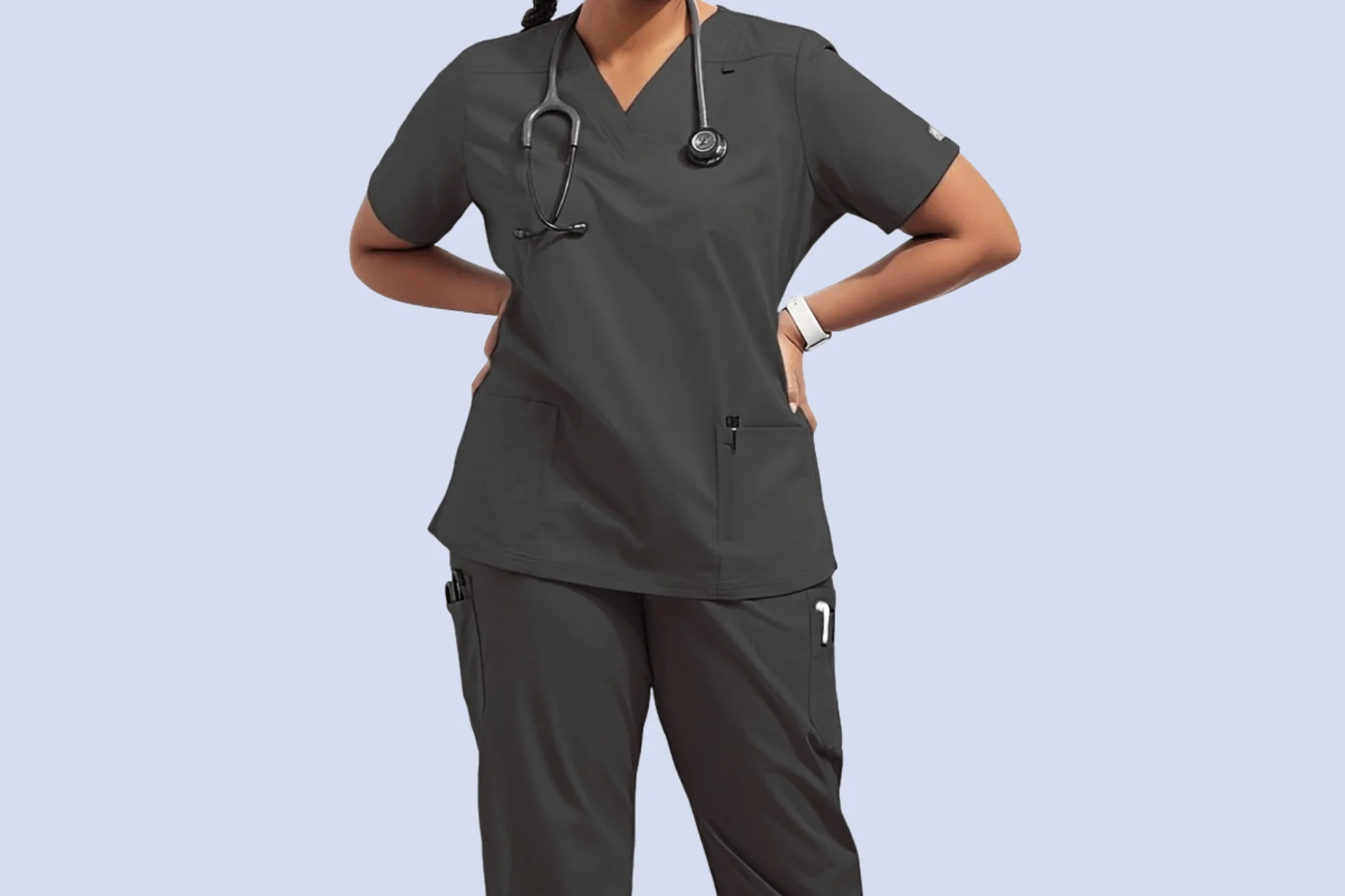 Black scrub color option for healthcare uniforms