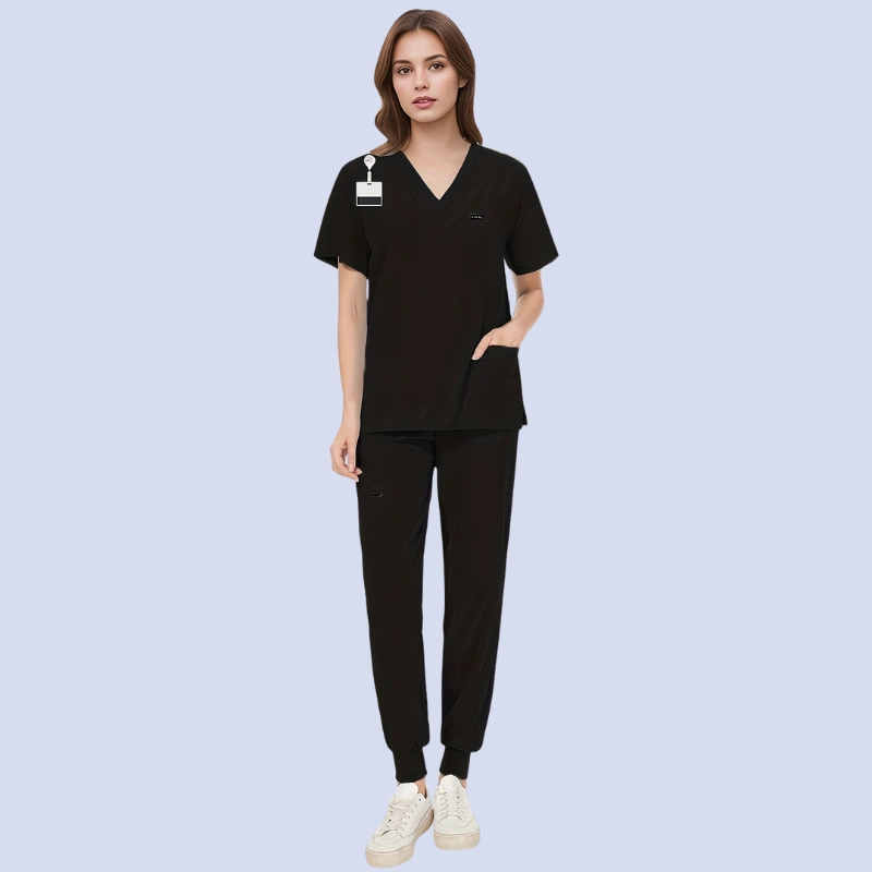 Fully customizable scrub pants for healthcare professionals with embroidery and branding options