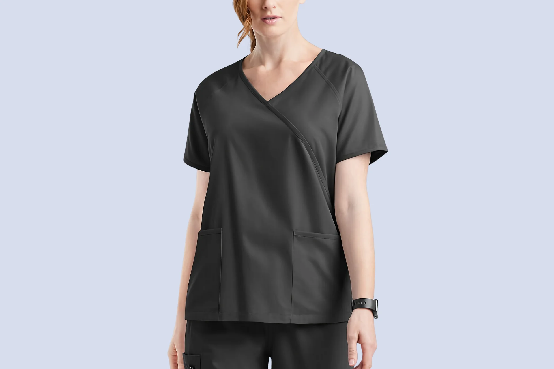 Breathable linen medical scrub tops for healthcare professionals