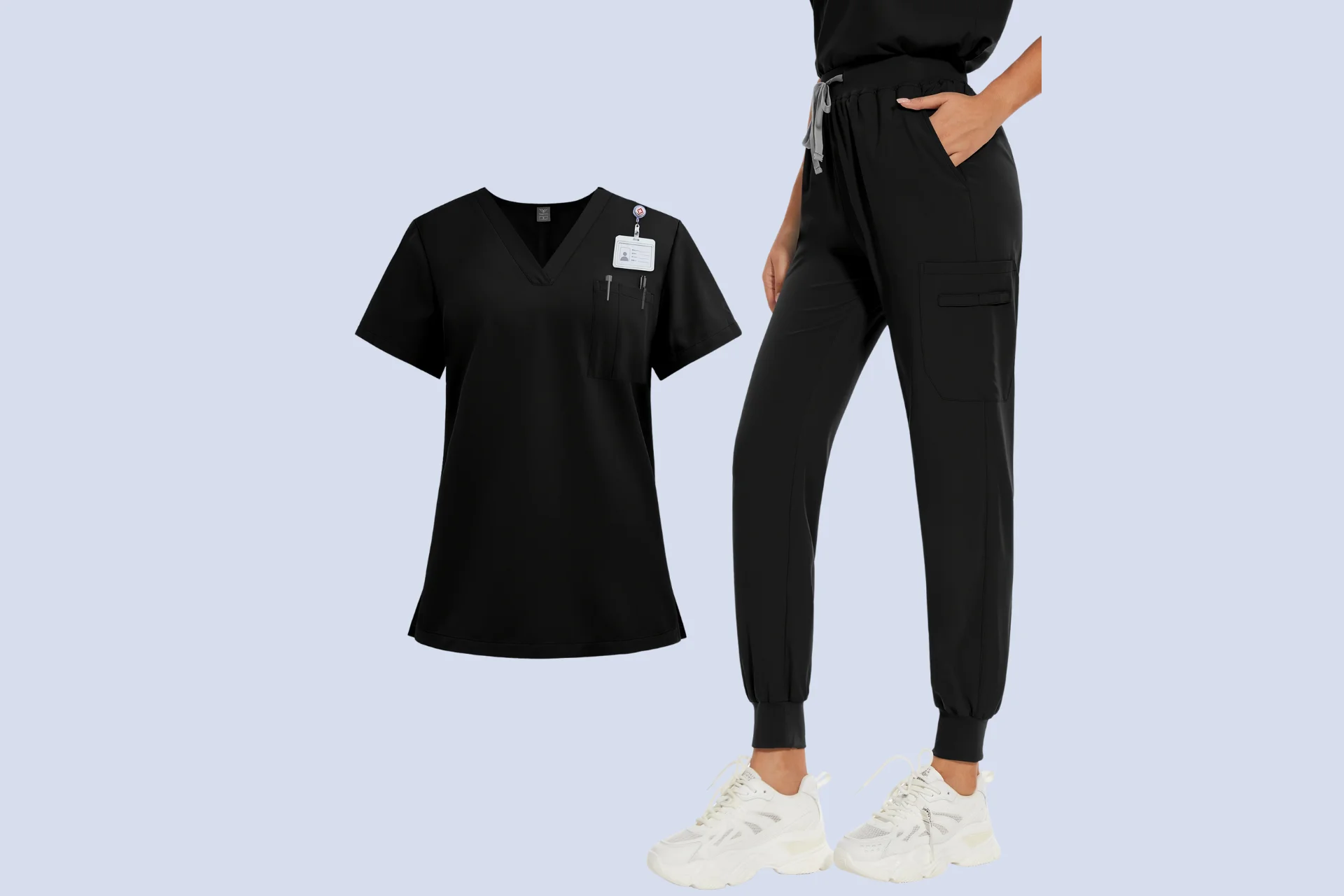 Medical linen scrub set for healthcare professionals