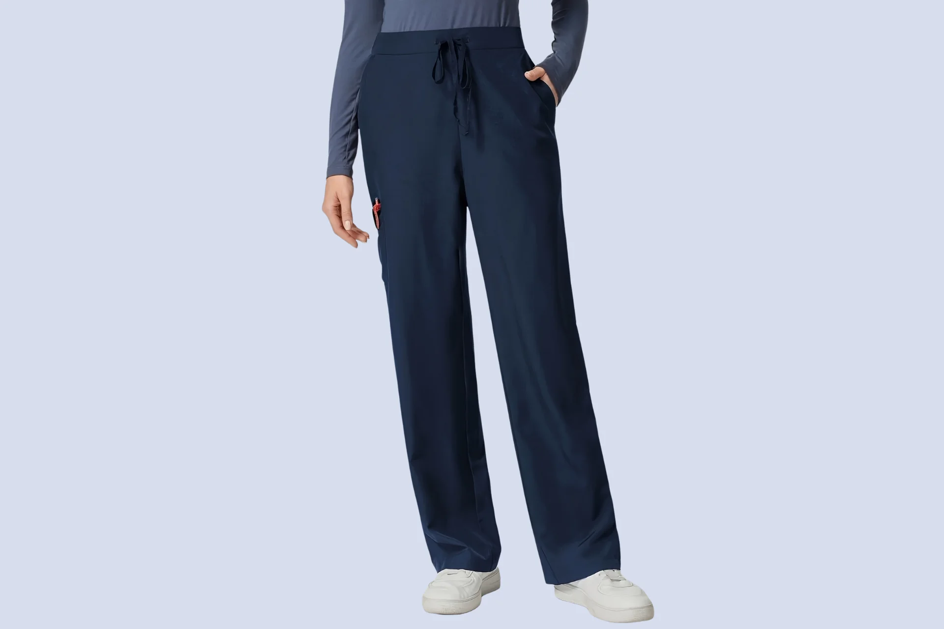 Wool scrub pants for healthcare professionals in multiple colors and sizes