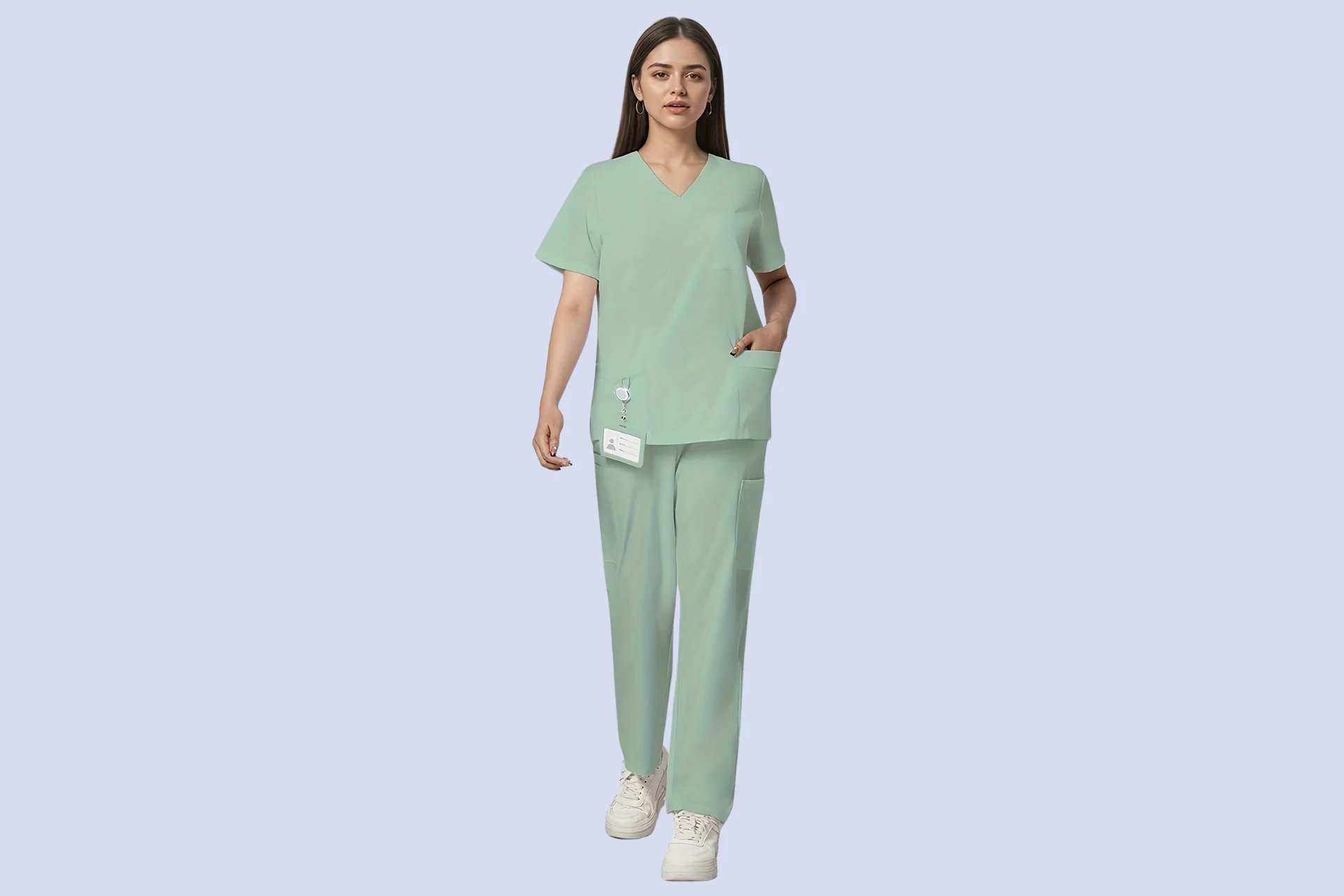 Custom branding and labeling for medical scrub uniforms