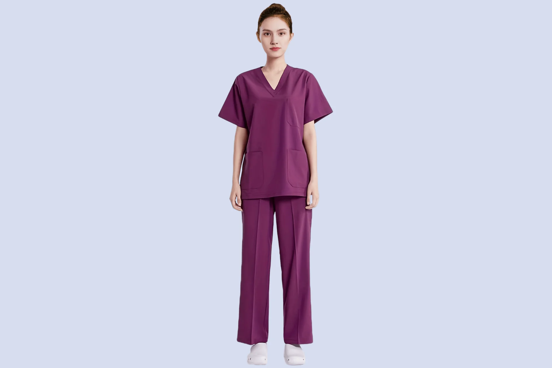 Soft bamboo blend fabric for medical scrubs and uniforms