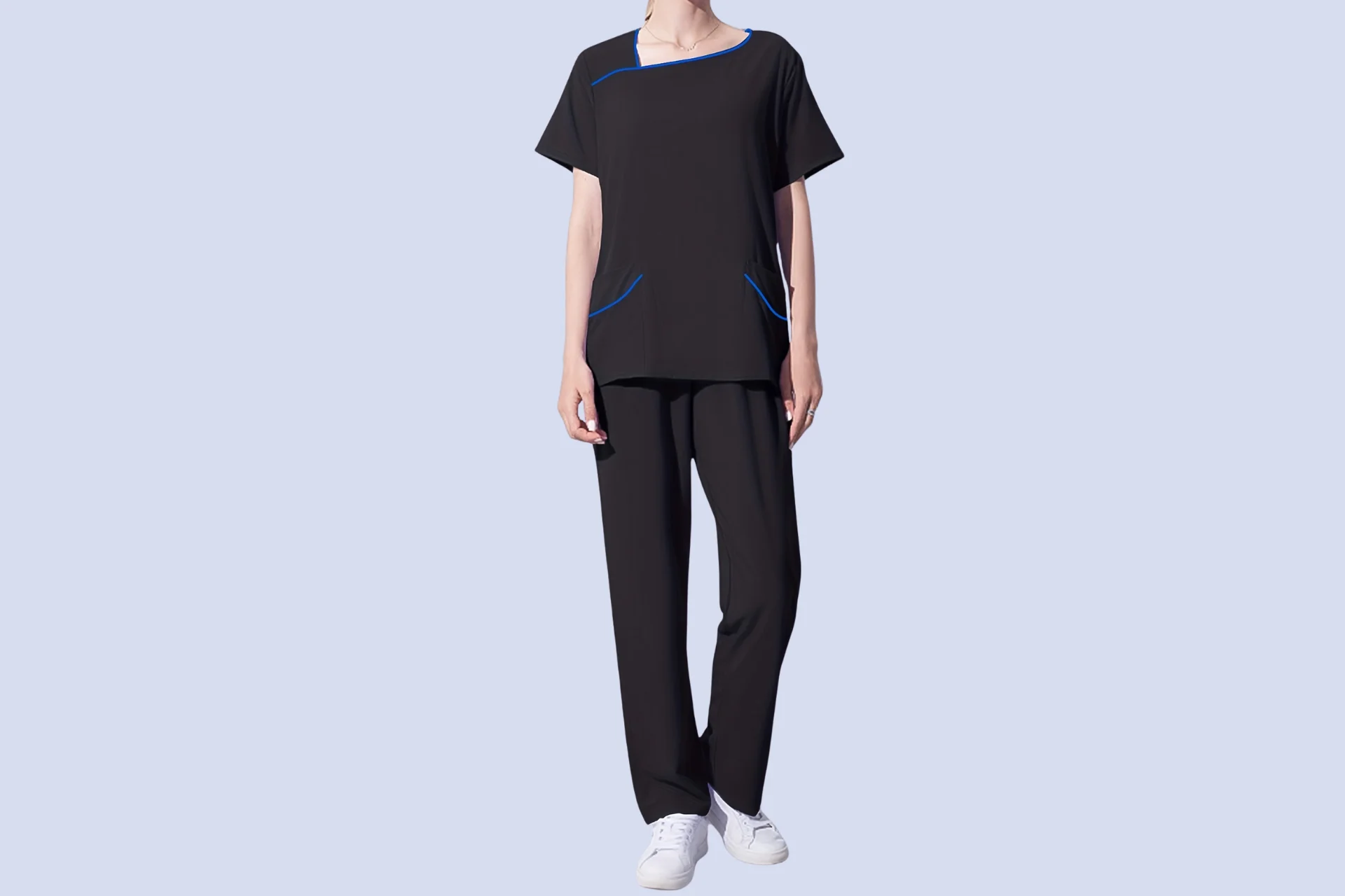 3D embroidery on medical scrub uniforms for logos and branding