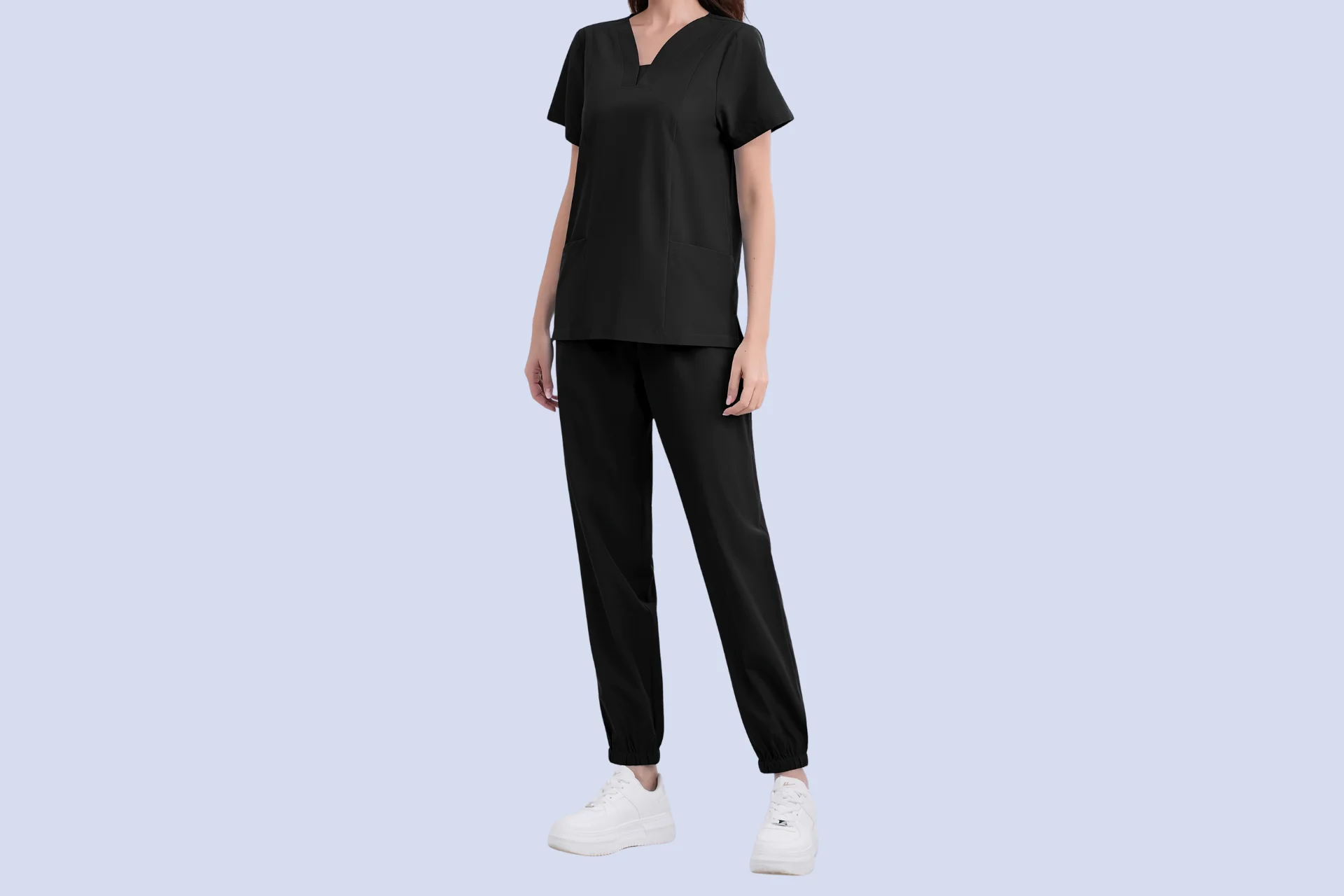 Linen blend medical fabric for breathable scrub tops and pants