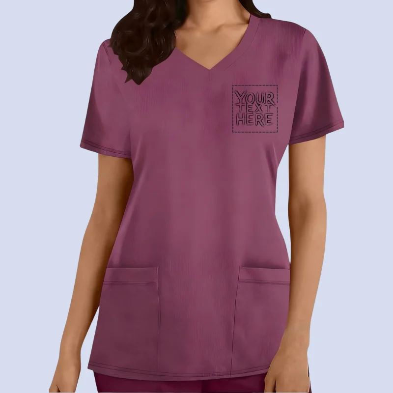 Custom branding and printing options for medical scrub uniforms