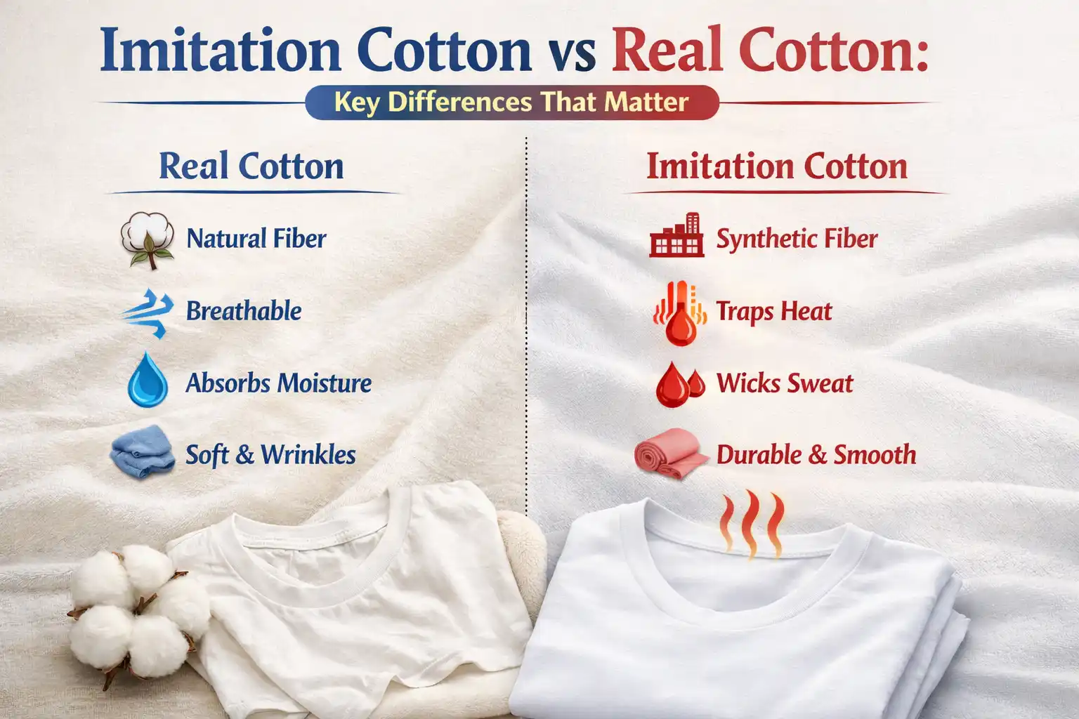 Imitation Cotton vs Real Cotton Guide