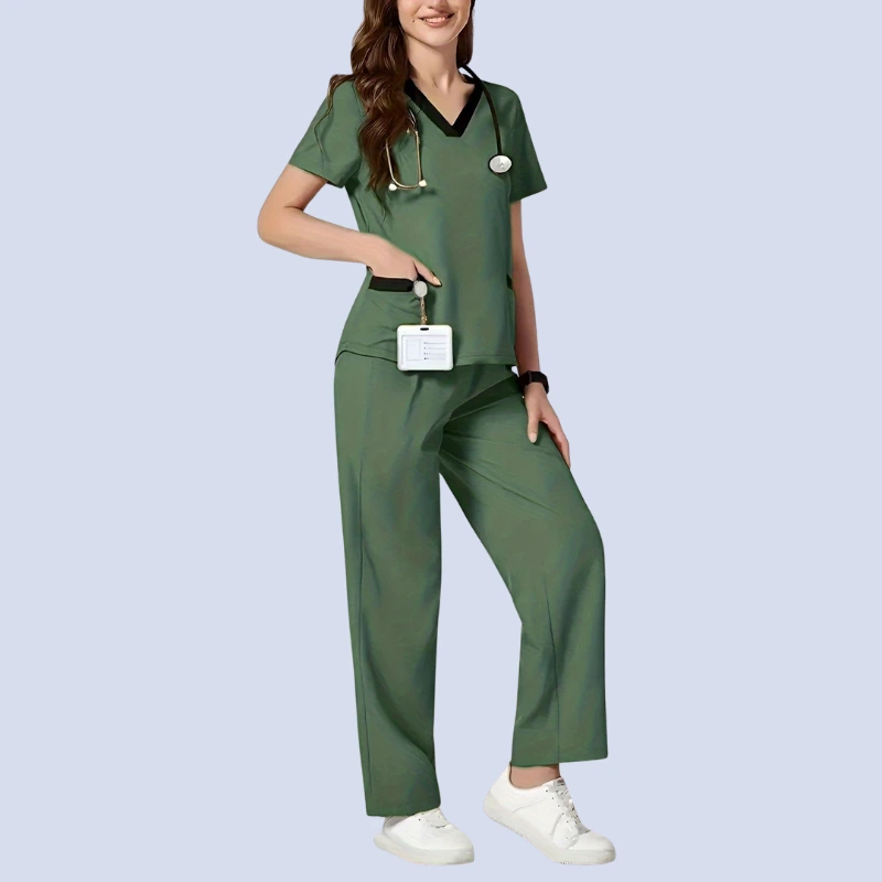 Customized Green Scrubs for Hospitals And Private Label